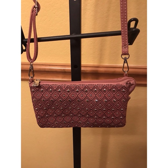 Handbags - P&G Crossbody Bag Mauve Studded ‎ Bag Western Festival